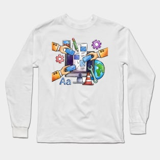 Web Design Concept Long Sleeve T-Shirt